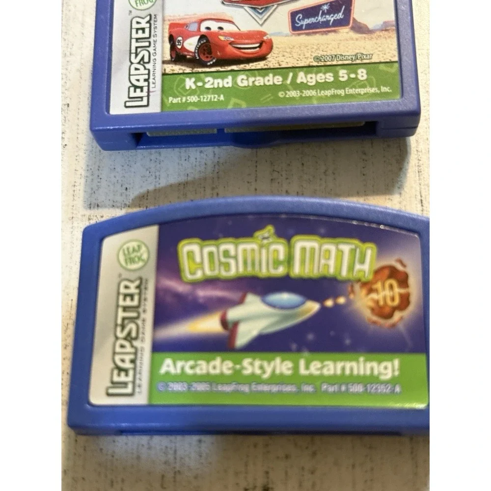 LeapFrog Leapster Lot Of 4 Learning Game System Cartridges Cars-Dora-Creature